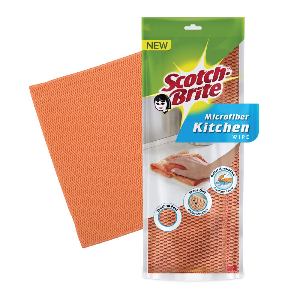 Scotch-Brite Heavy Duty Plastic Kitchen Scrubber Sponge - Durable Dishwashing Scrub Pads for Pots, Pans & Cookware - Ideal for Tough Grease & Stubborn Food Residue