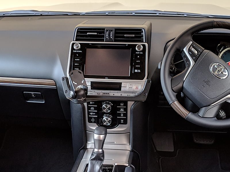 Industrial Evolution InDash Mount for Toyota Prado (2018+) - Secure Car Phone Holder for GPS Navigation & Hands-Free Calling - Perfect for Off-Road Adventures & Daily Commutes