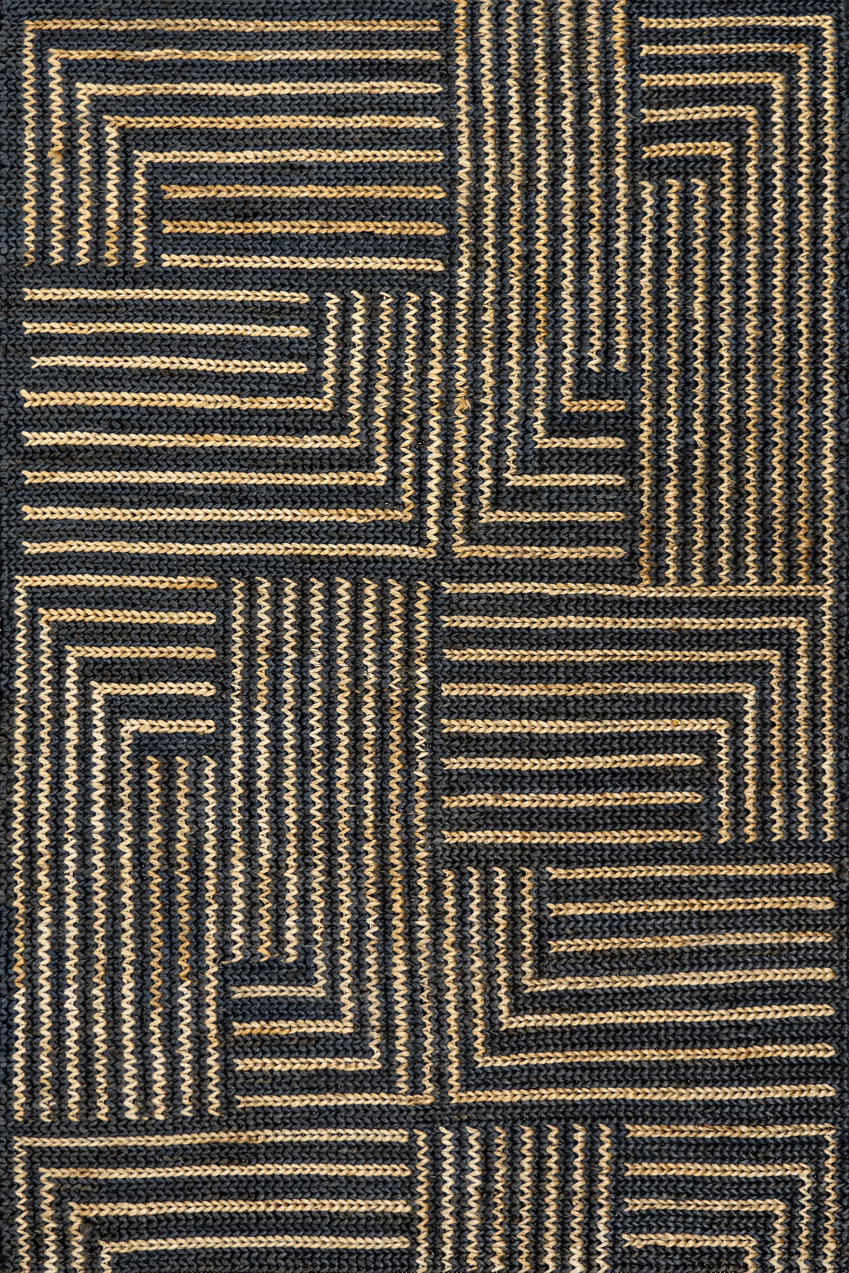 Handwoven Jute Rug for Living Room | Natural Eco-Friendly Black Area Rug | Perfect for Bohemian Home Decor & Cozy Spaces
