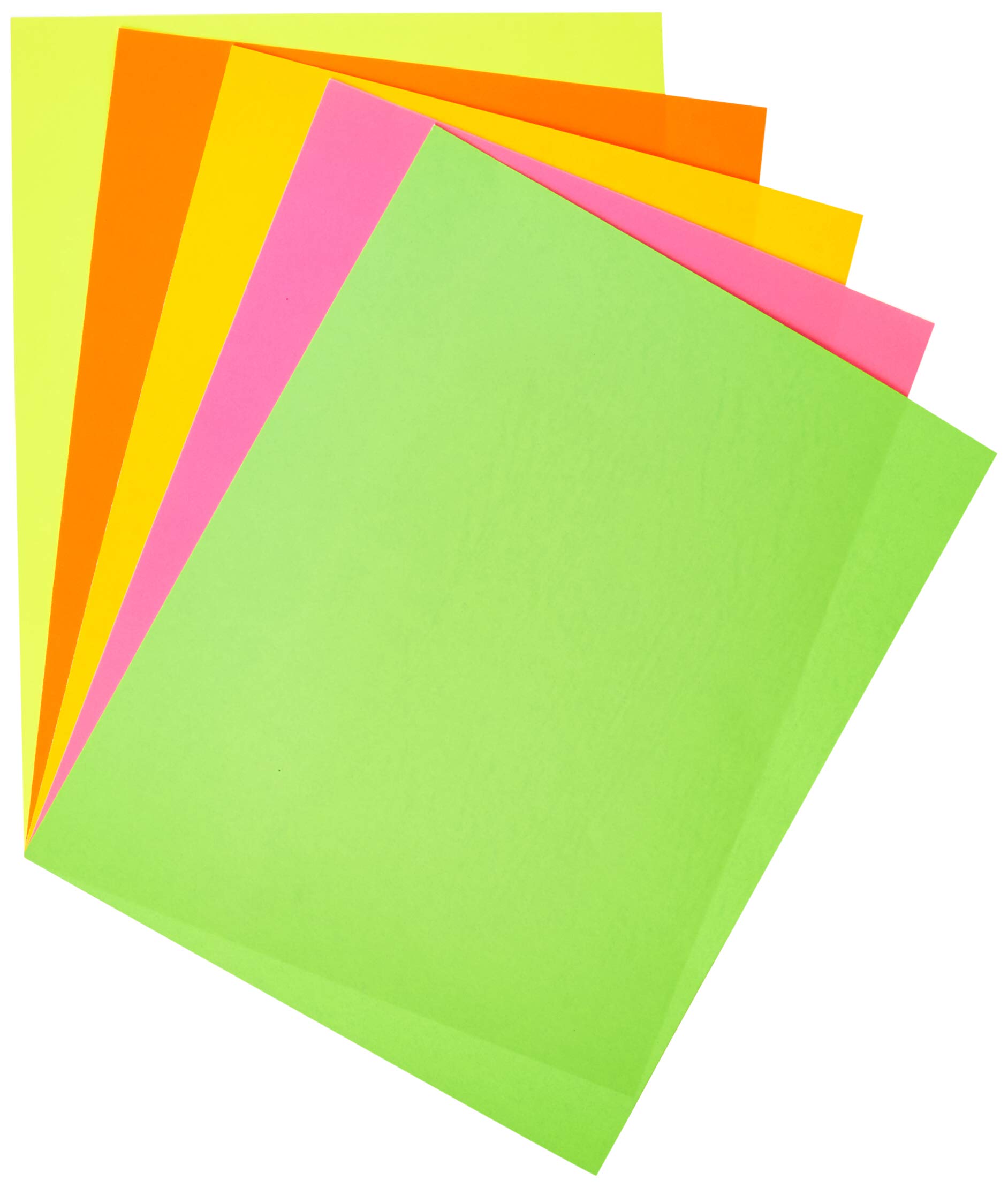 Royal Brites Neon Poster Boards - 11 x 14 Inches, 5-Pack Assorted Bright Colors for School Projects, Science Fairs & Office Presentations - Durable Classic Display Boards for Kids & Professionals