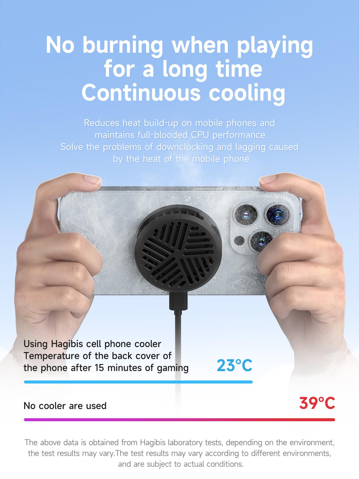 Ultra-Thin Magnetic Phone Cooler with Fan - Portable & Lightweight Cooling Radiator for iPhone 16/15 Pro Max, MagSafe, iPad Pro, Android & Tablets - Perfect for Gaming, Streaming & Overheating Protection (Black)