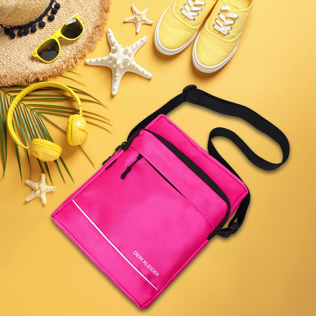 Nylon Crossbody Sling Bag for Men & Women - Lightweight Utility Messenger Shoulder Bag for Travel, Office & Daily Use