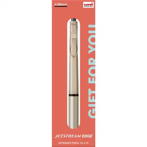 Premium Jetstream Edge Ballpoint Pen with Gift Box - Smooth Writing 0.38mm Fine Point - Perfect for Office, School & Everyday Use - by Uni Mitsubishi Pencil
