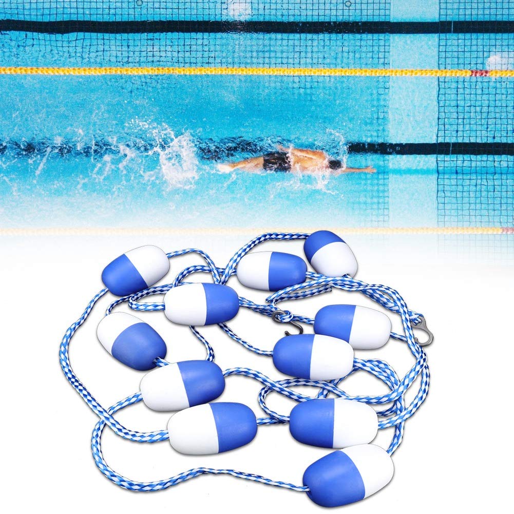 Pool Lane Line - 5m Floating Safety Rope with 11 Buoy Balls for Swimming Pool, Gym & Home Use | Durable Swim Lane Divider for Recreation, Competition & Water Safety