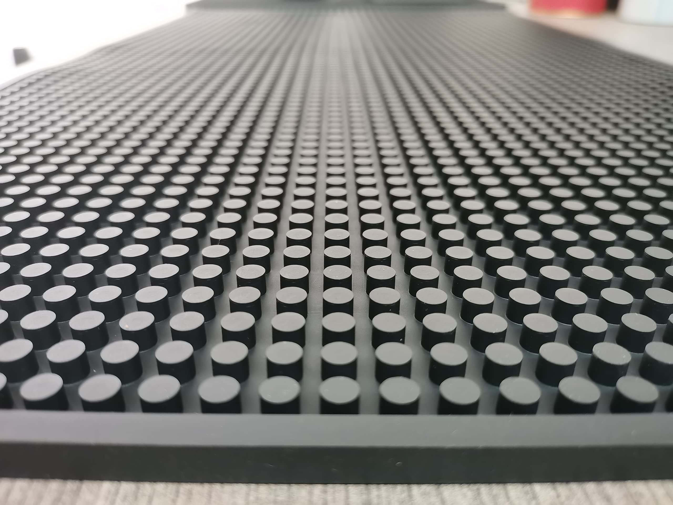 Premium Rubber Bar Mat for Barber & Coffee Shops - Spill-Proof Countertop Mat (16x28) for Salon & Cafe Use