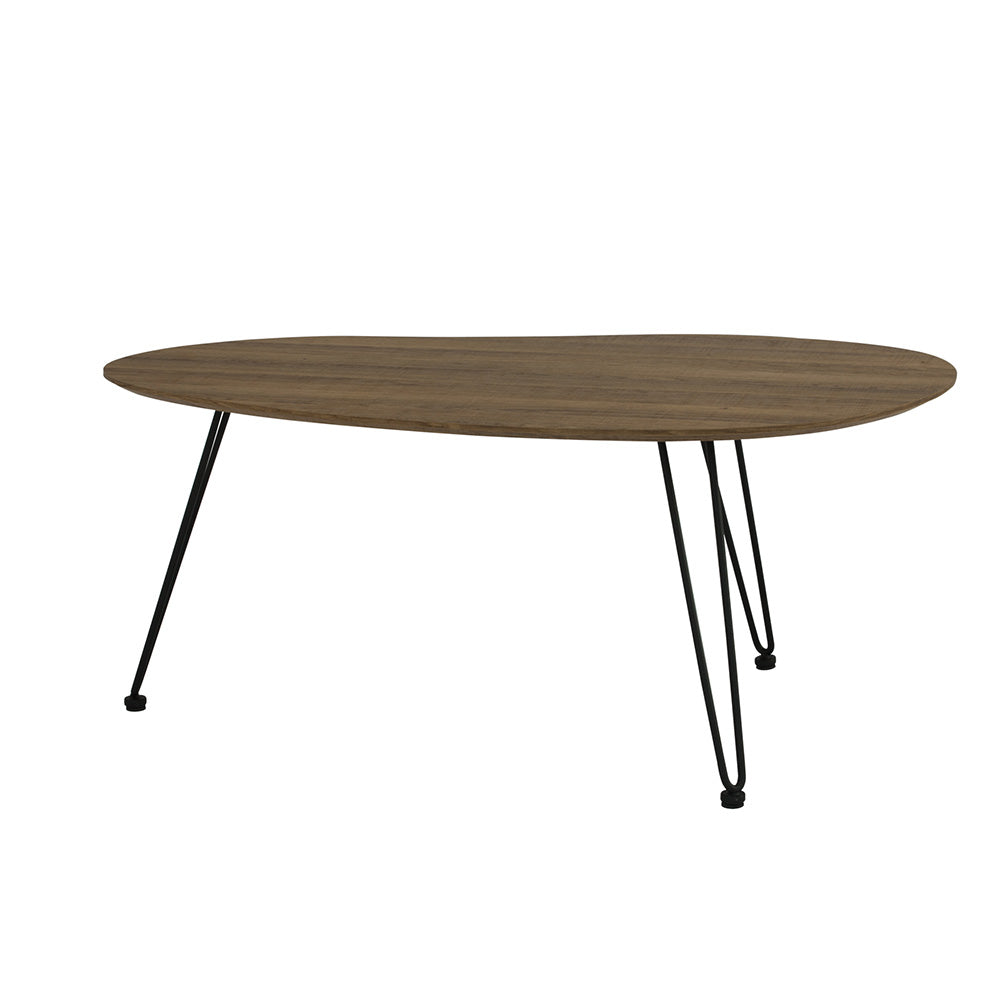 CORWIN 109cm Large Walnut Coffee Table - Modern Living Room Centerpiece for Home Decor & Entertainment