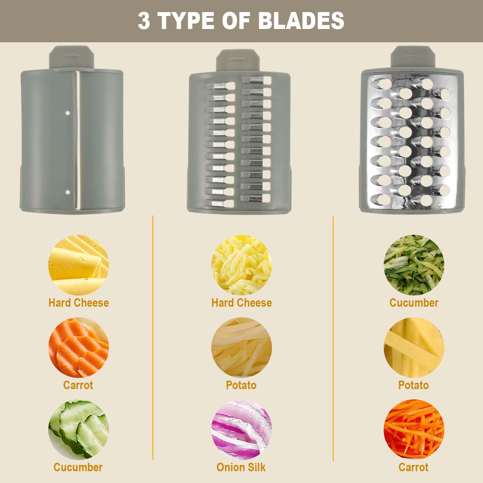 Electric Salad Shooter & Cheese Grater - One-Touch Kitchen Slicer & Shredder for Vegetables, Fruits & Cheese | Perfect for Meal Prep, Healthy Eating & Quick Salad Making (Green)