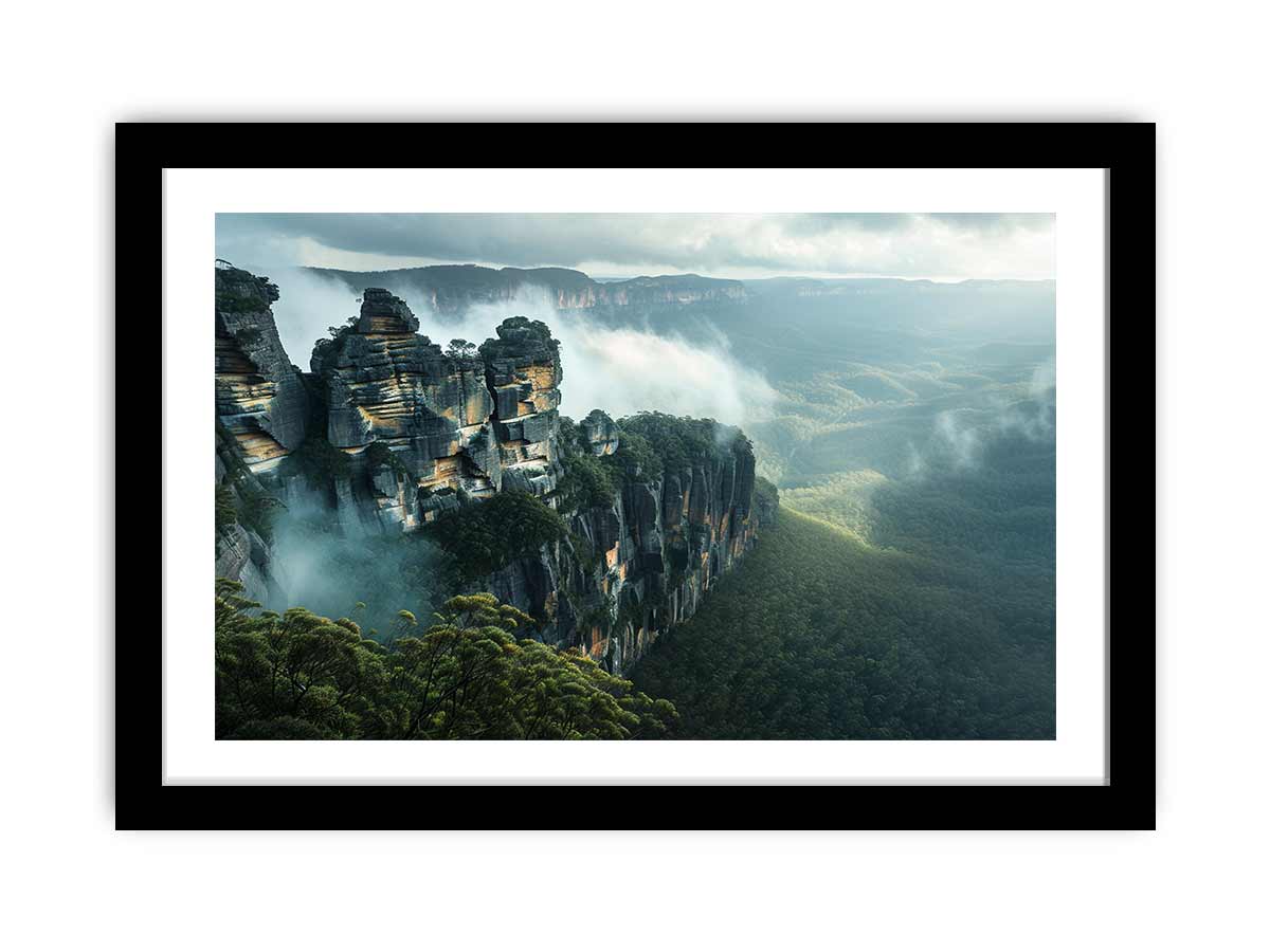Blue Mountains Sydney Framed Print - Stunning Australian Landscape Wall Art for Living Room, Office & Home Decor