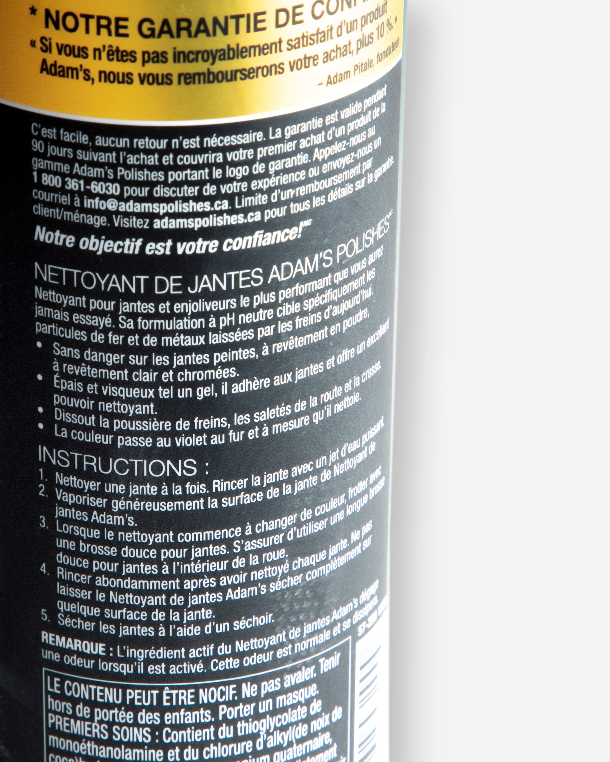 Adam's Premium Wheel Cleaner for Cars & Trucks - Safe for All Rims & Tires - Fast & Effective Brake Dust Removal - Perfect for Car Detailing & Auto Care in Canada