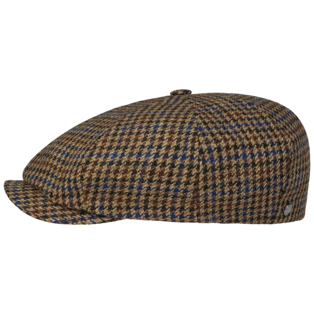 Lierys 8-Panel Houndstooth Flat Cap - Classic Wool Newsboy Hat for Men | Perfect for Casual Outfits, Outdoor Activities & Vintage Style