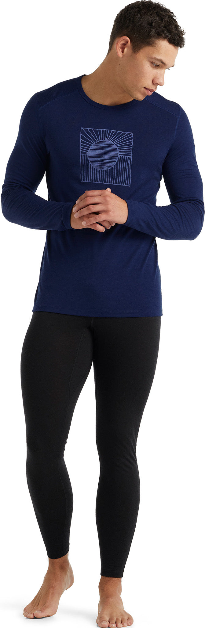 200 Oasis Solar LS Crew Base Layer for Men - Moisture-Wicking Thermal Underwear for Hiking, Skiing & Outdoor Activities