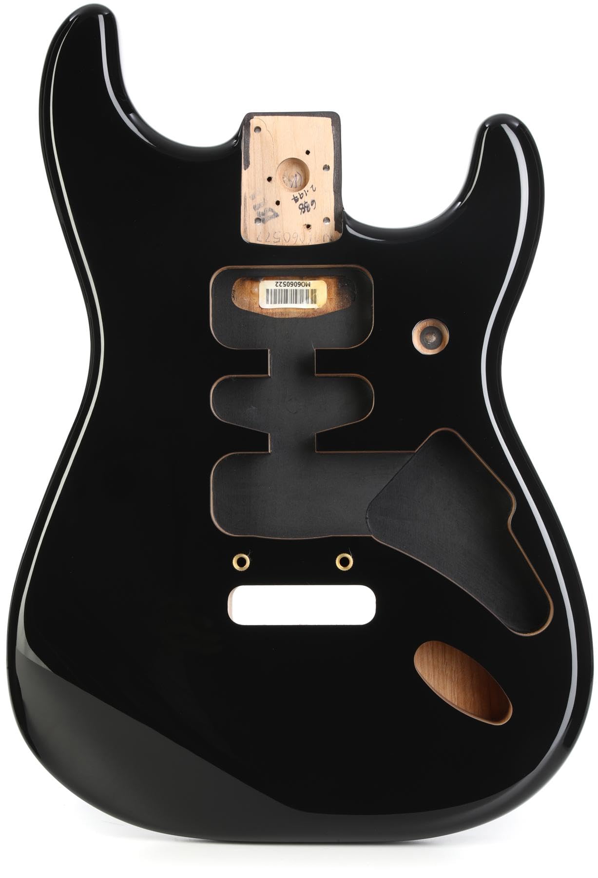 Fender Deluxe Series Stratocaster Electric Guitar Body - Premium Alder Wood in Classic Black Finish | Perfect for Guitar Builders, Custom Upgrades & DIY Projects