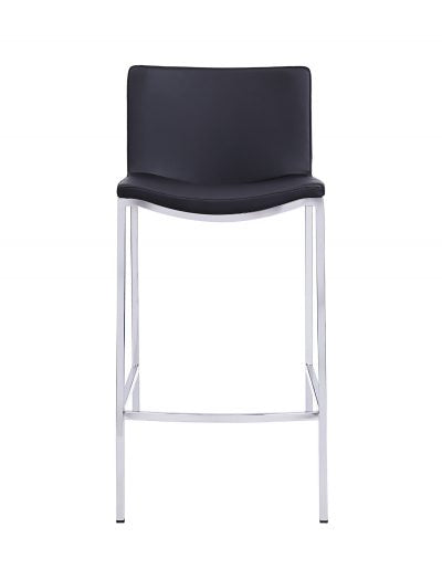 Dominic Stool in Black - Modern Bar Stool for Kitchen Island, Breakfast Nook & Home Office - Durable Seating Solution