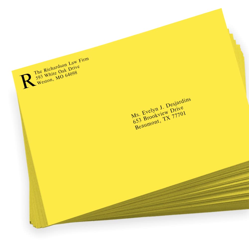 LUXPaper 9 x 12 Booklet Envelopes - Citrus Yellow, 80lb Text Weight, Pack of 500 | Perfect for Mailing Brochures, Catalogs & Wedding Invitations