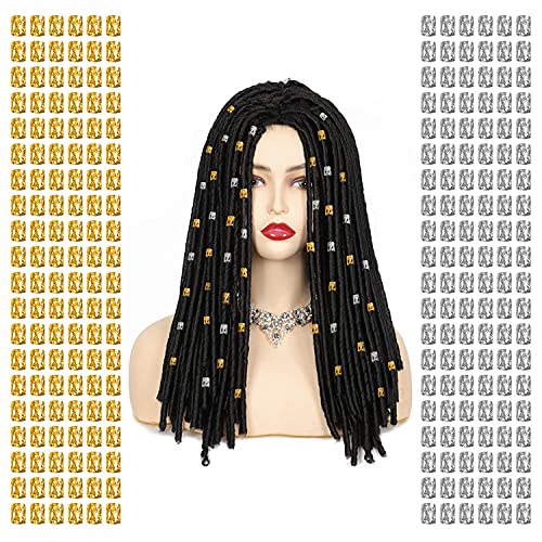 240 PCS Hair Jewelry Rings for Women - Gold & Silver Metal Hair Cuffs for Braids, Dreadlocks & Hair Decoration | Hair Accessories for Parties, Weddings & Everyday Style