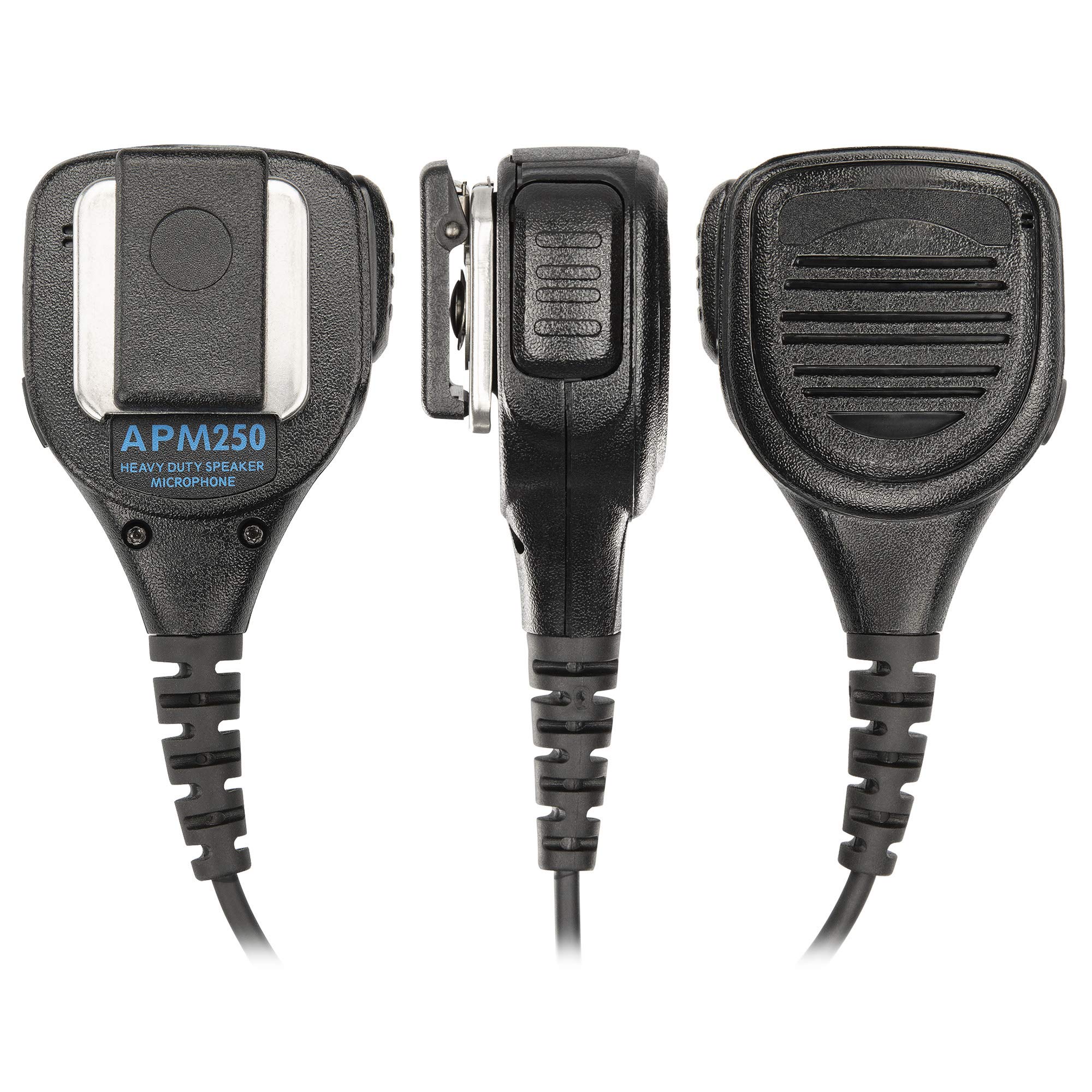 Arrowmax 4 Pack APM250-K2 IP56 Waterproof Shoulder Speaker Microphone - Compatible with Kenwood 2-PIN TK-2360 TK-3360 TK-2312 TK-3312 - Ideal for Outdoor Adventures, Construction Sites & Emergency Communication