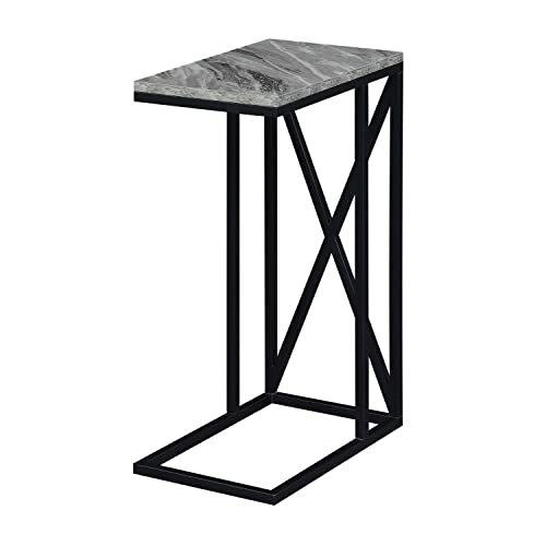Gray Faux Marble/Black