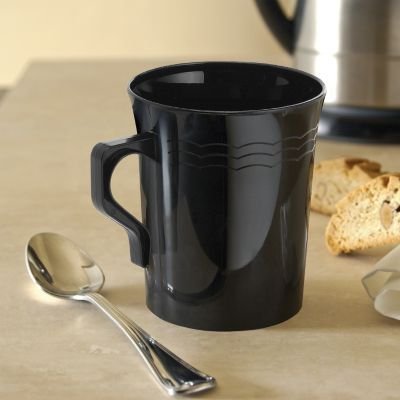 Koyal Reusable Coffee Mugs - 8 Oz Black Ceramic Travel Mugs, Set of 192, Bulk Wholesale - Perfect for Office, Cafes, Restaurants & Events
