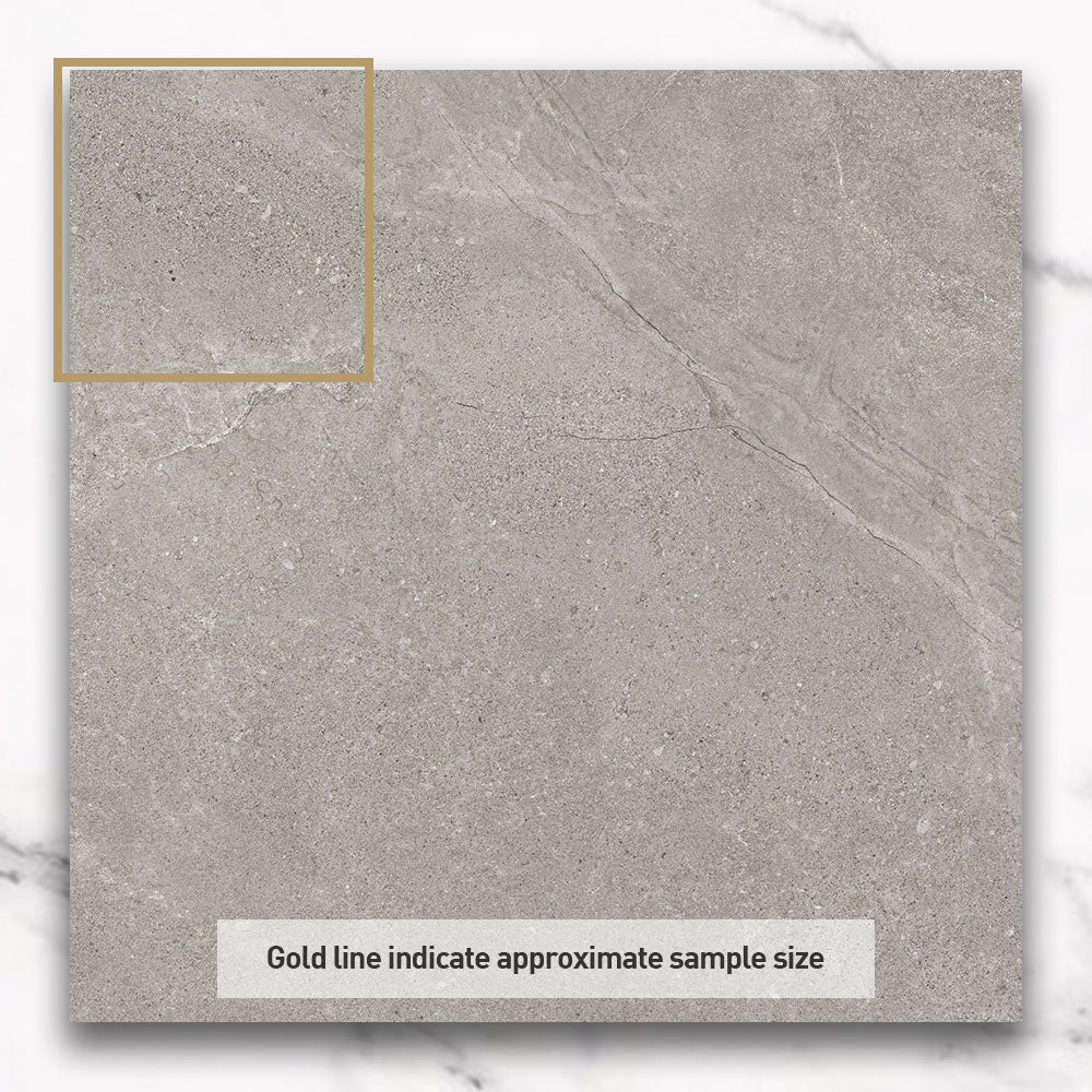 Premium 600x600mm Matte Grey Porcelain Tile - Elegant Marble Look for Floors & Walls - Perfect for Living Rooms, Kitchens, and Bathrooms