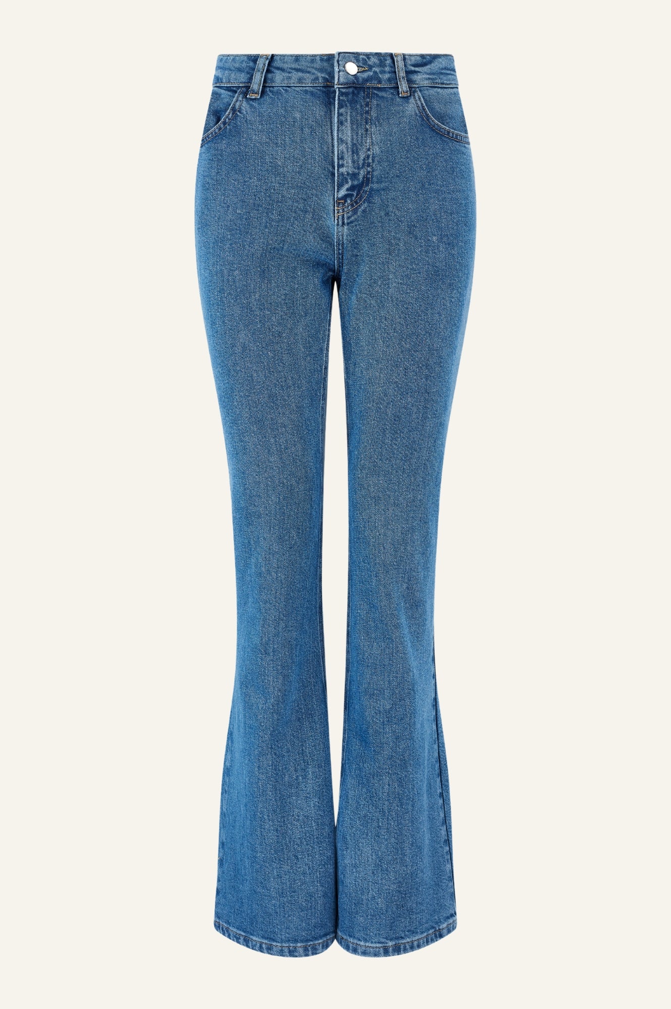 Stylish Women's Denim Boot Cut Jeans | Mid Wash Blue | Comfortable & Flattering Fit for Casual Wear, Office & Night Out
