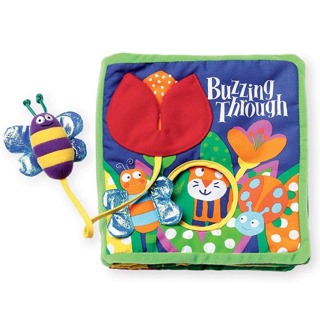 Manhattan Toy Soft Activity Book with Tethered Toy - Interactive Baby Sensory Toy for Early Learning & Development | Perfect for Tummy Time, Travel & Playtime