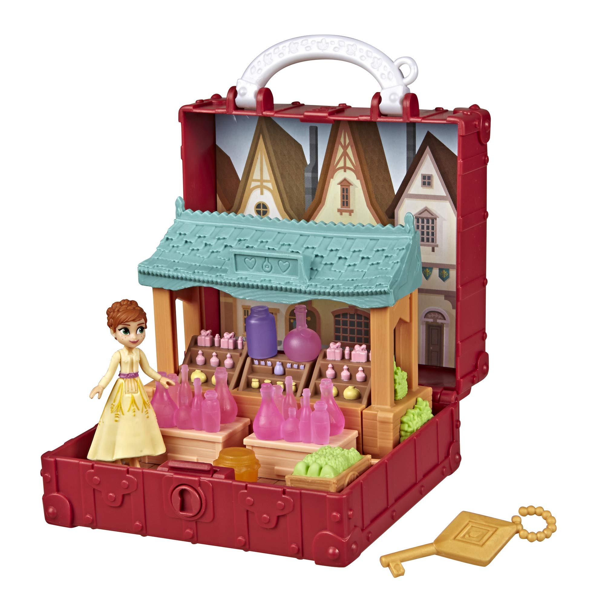 Disney Frozen 2 Pop Adventures Village Playset with Anna Doll - Portable Pop-Up Toy for Kids Ages 3+ | Birthday Gift, Pretend Play, Disney Movie Collection
