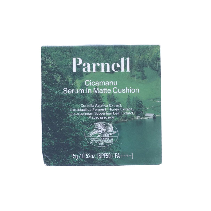 PARNELL Cicamanu Matte Cushion Serum Foundation No.21 (100g) - Lightweight Oil-Control Makeup Base for Long-Lasting Matte Finish, Perfect for Daily Wear & Special Occasions