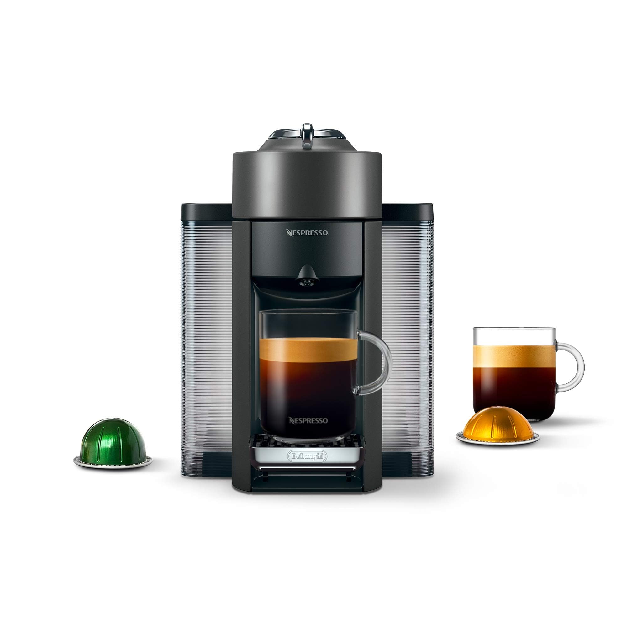 De'Longhi Nespresso Vertuo Coffee and Espresso Maker with 54oz (1597ml) Capacity - Graphite Metal Finish for Home & Office Use