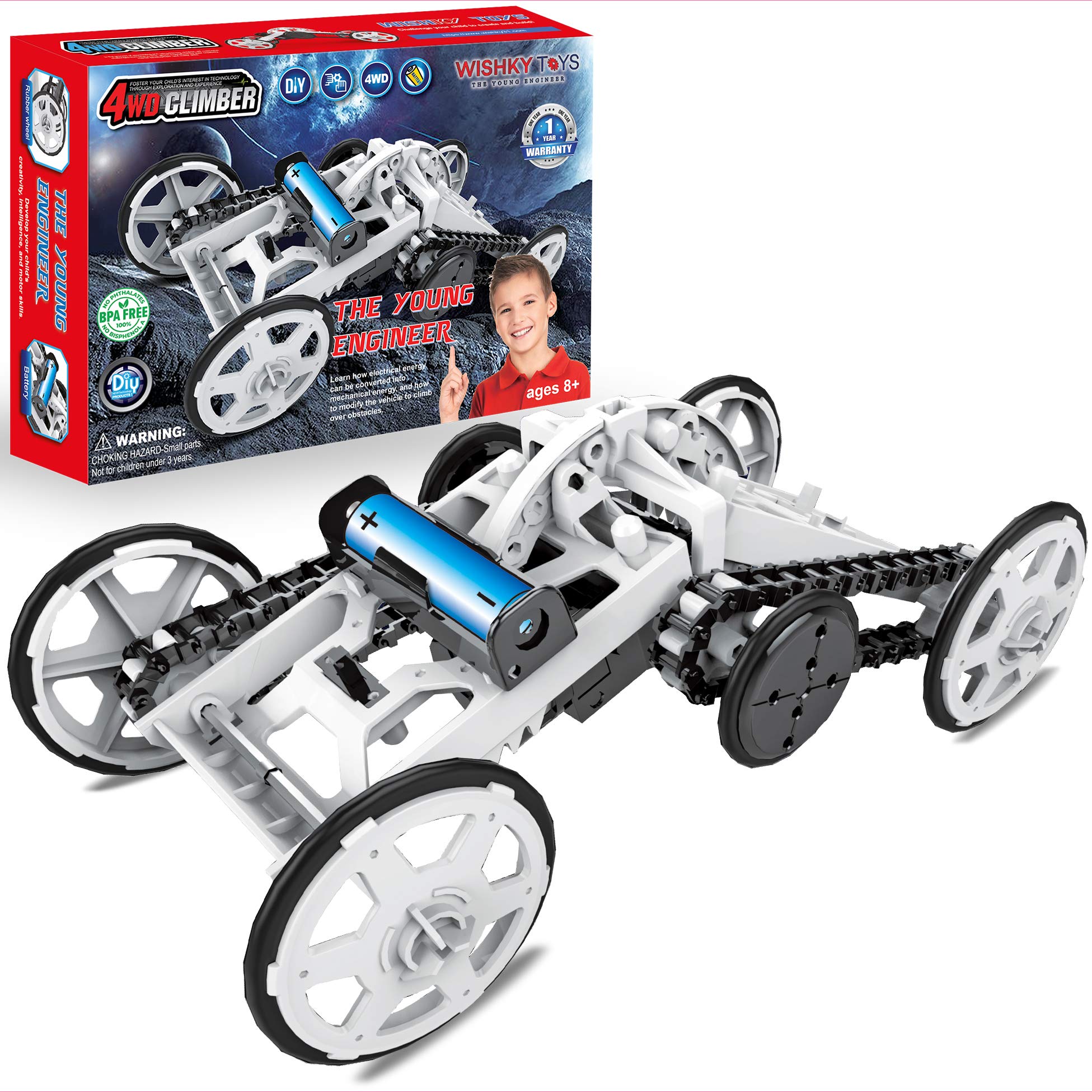 WISHKY STEM Toys for Kids Ages 8-12 | Science Kit & Engineering Projects for Young Builders | Mechanical Learning Toys for Boys & Girls 8-14 | Perfect Birthday Gift for Classroom & Home STEM Activities