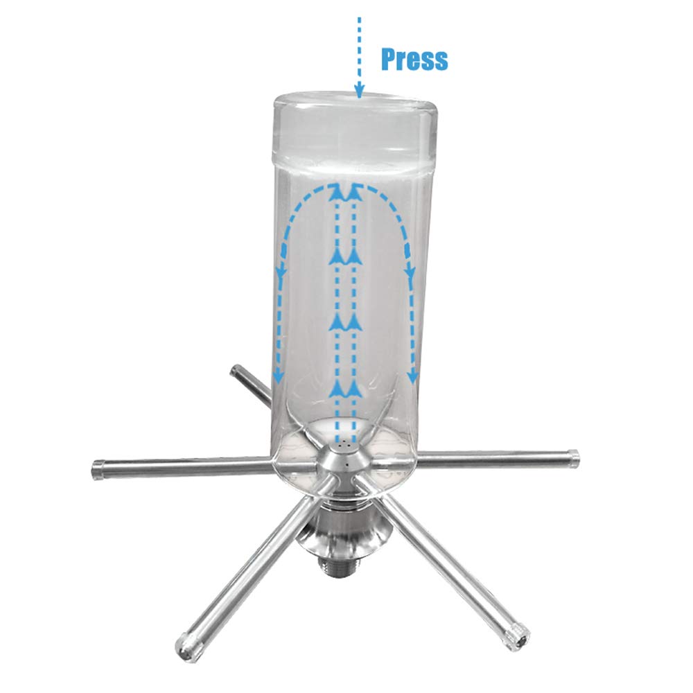 Premium YBB Ice Crusher Blender Pitcher - Heavy Duty Glass Rinser for Bars, Coffee Shops & Smoothie Stations - Perfect for Cocktails, Iced Coffee & Frozen Drinks (Countertop Model)