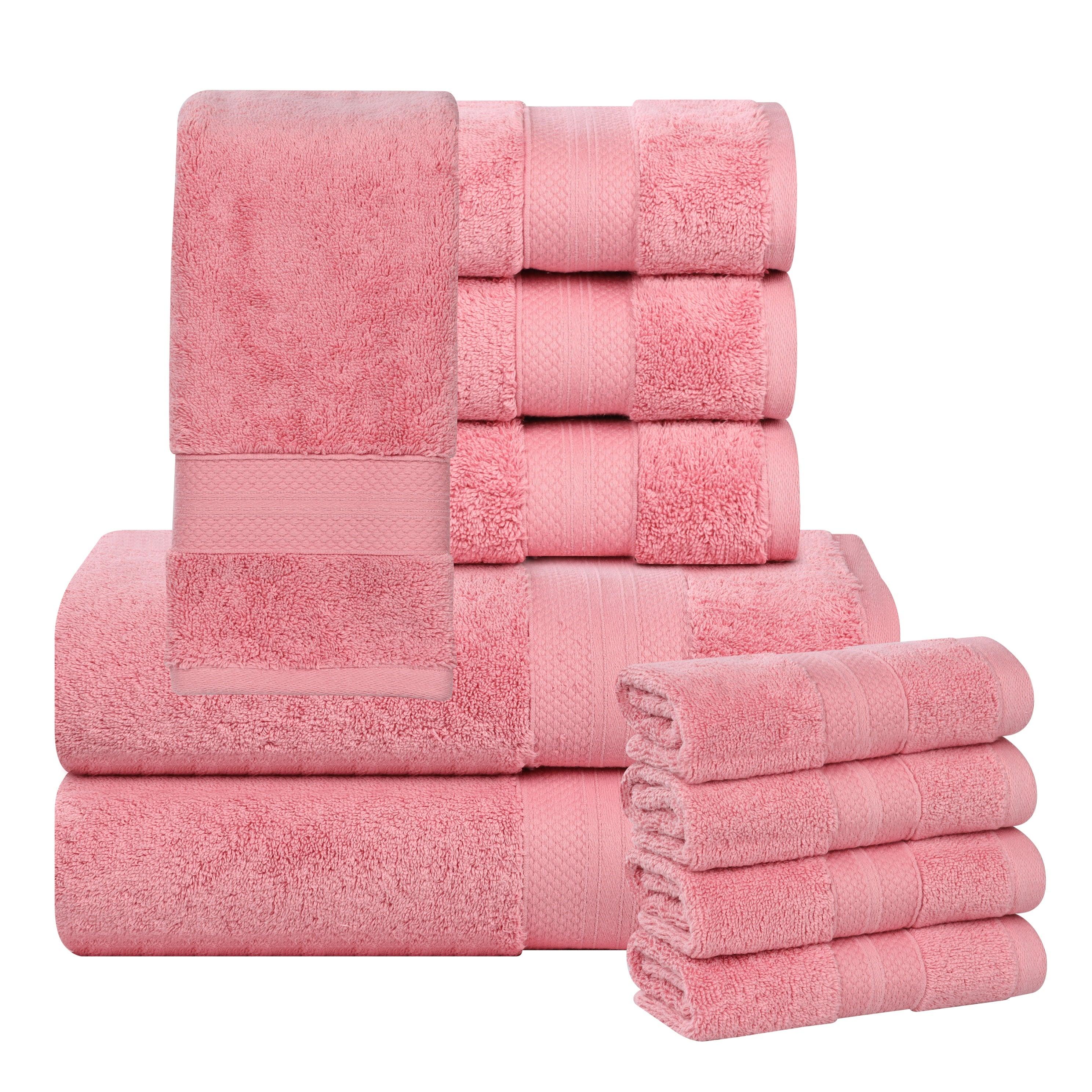 Premium Aria 10-Piece Turkish Cotton Towel Set - Ultra Soft & Absorbent Bath Towels, Hand Towels & Washcloths for Spa, Hotel & Luxury Home Use