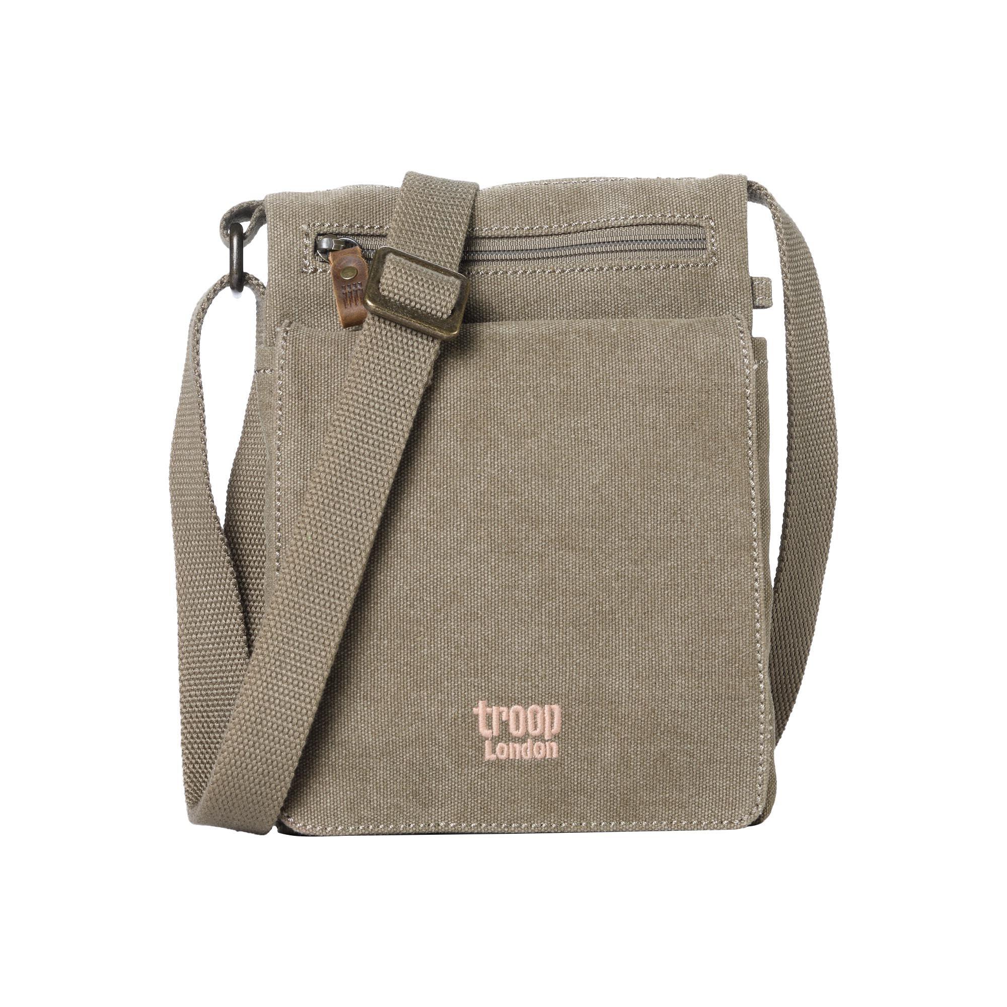 TRP0243 Troop London Classic Canvas Crossbody Bag for Men & Women - Stylish & Durable Everyday Shoulder Bag for Work, Travel & Casual Outings