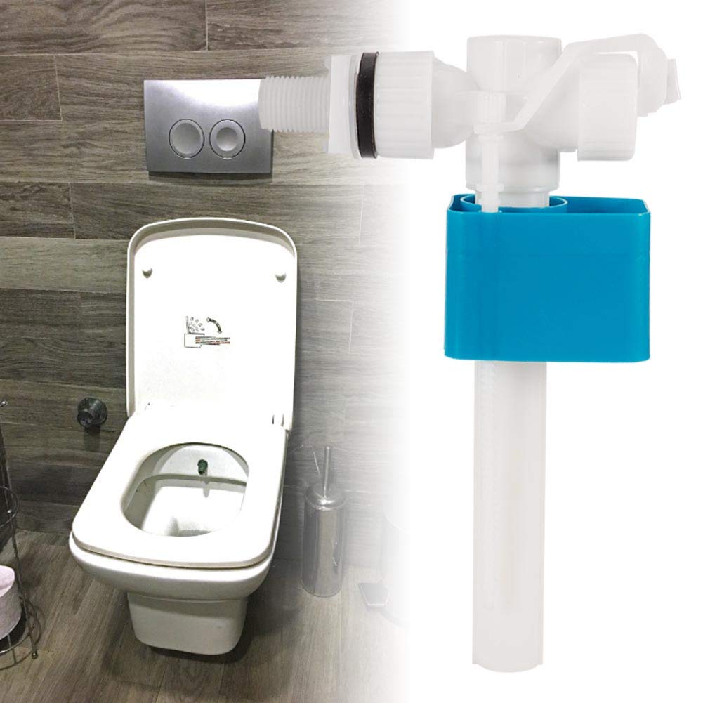 1/2 Inch Brass Side Entry Toilet Inlet Valve - Horizontal Water Inlet for Plastic Pipe Toilet Tanks - Durable Toilet Tank Accessories for Side Entry Toilets (Perfect for Small Bathrooms & Space-Saving Installations)
