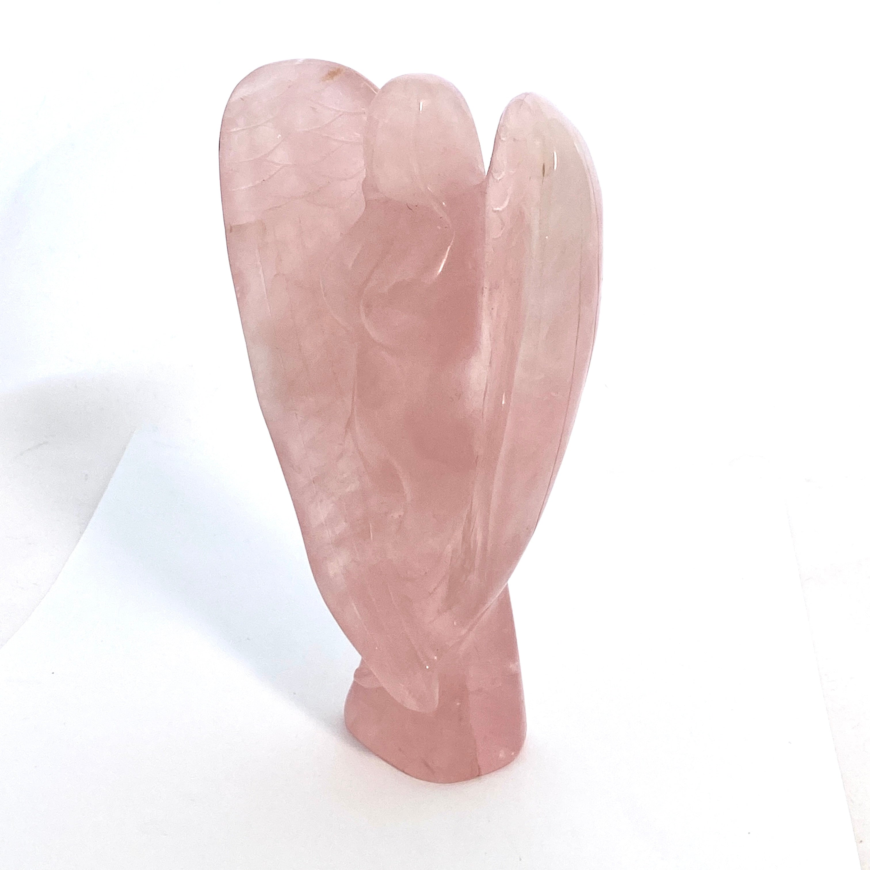 16cm Large Rose Quartz Angel Goddess Statue - Perfect for Home Decor, Meditation & Spiritual Healing Gifts