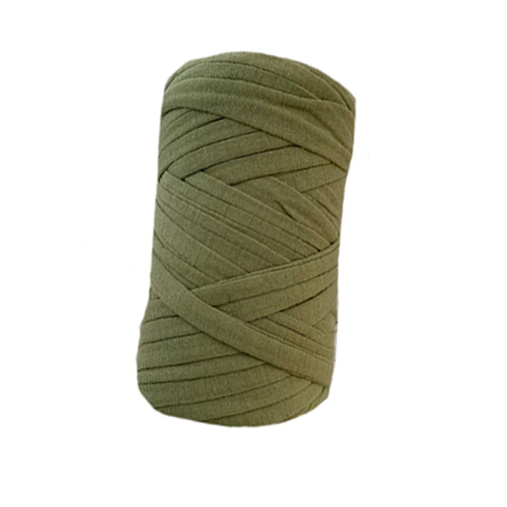 200g Fruit Green Cotton T-Shirt Yarn for Summer Handbags, DIY Crochet Baskets & Macaroni Necklaces - Soft Braided Craft Yarn for Purse Making & Home Decor Projects