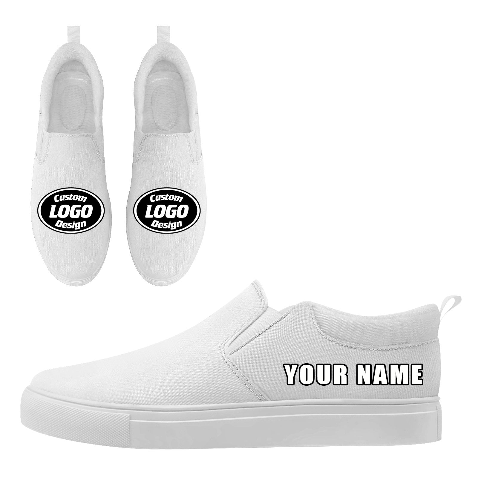 Custom Personalized Slip-On Canvas Sneakers - Handmade FN071 E028030 - Perfect for Casual Wear, Street Fashion & Gift Giving