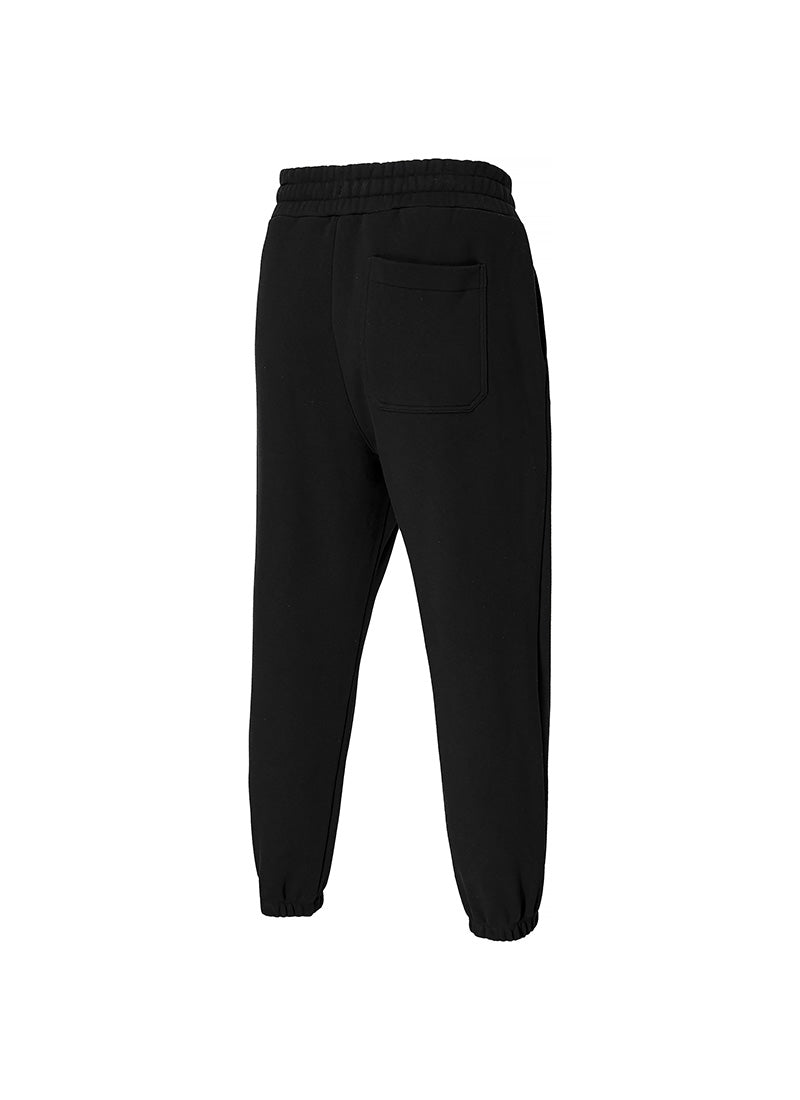 French Terry Loose Fit Jogger Pants for Men - Comfortable Casual Sweatpants with Elastic Waist & Pockets - Perfect for Lounge, Workout & Travel