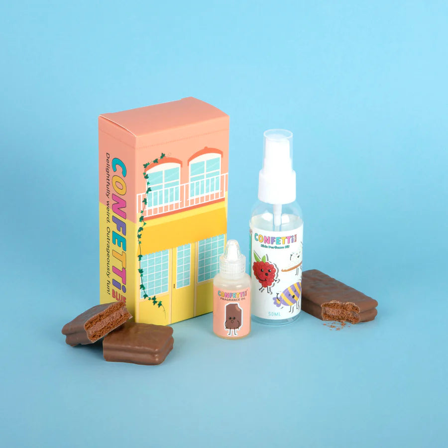 Confetti Blue Mini Perfume Making Kit - DIY Fragrance Craft Set for Kids & Adults | Create Custom Scents at Home, Parties & Gifts