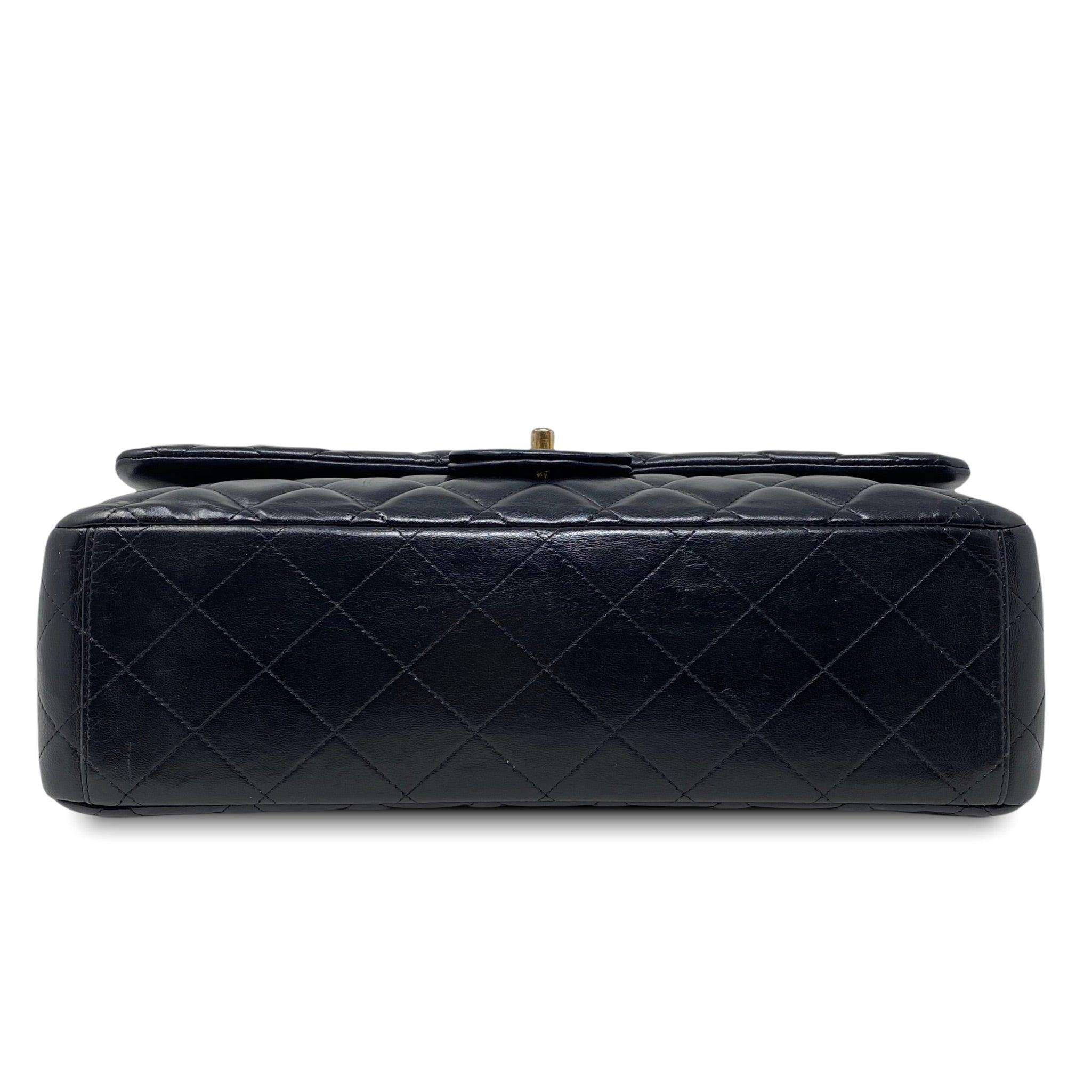 Chanel Black Lambskin Maxi Classic Flap Bag - Luxury Designer Handbag for Women | Perfect for Evening Events, Parties & Special Occasions