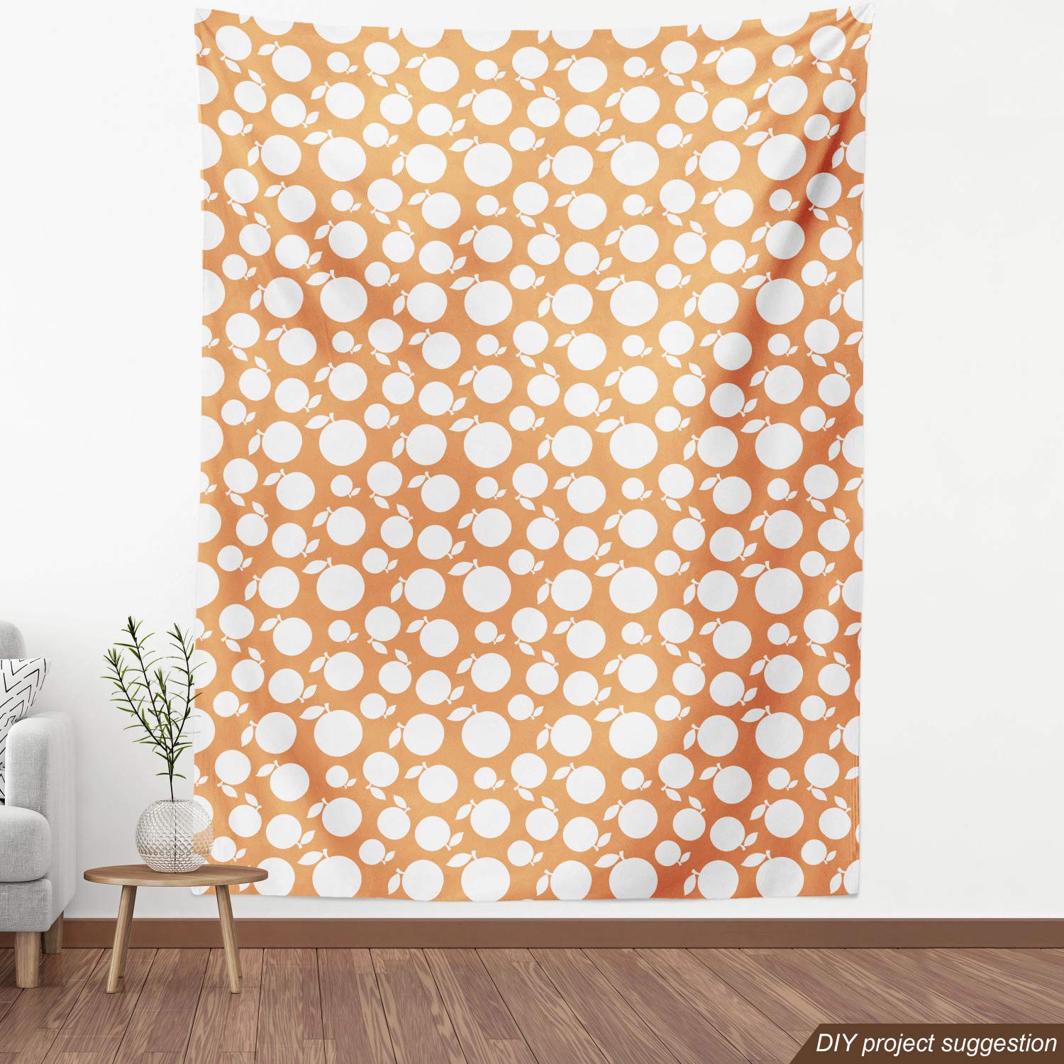 Ambesonne Peach Fabric 5 Yards - Upholstery & Home Decor for Kitchen & Living Room