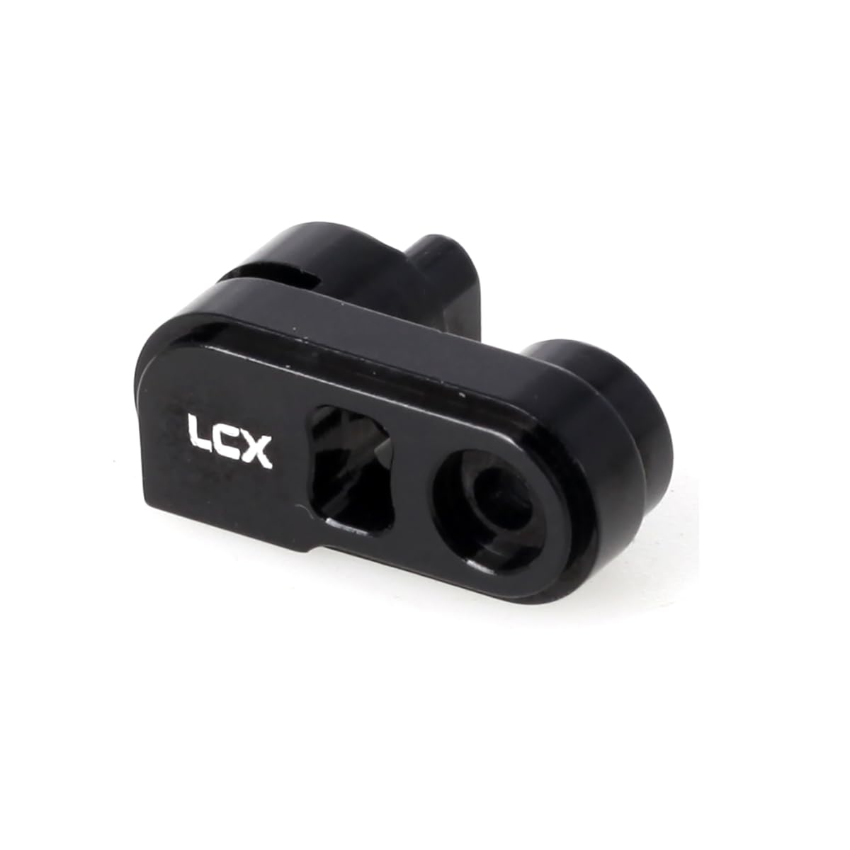 LCX Racing 1/4 Scale RC Motorcycle CNC Aluminum Servo Arm & Front Brake Disc Caliper - Black Upgrade Parts for Losi Promoto-MX - Durable Off-Road & Racing Accessories for RC Enthusiasts
