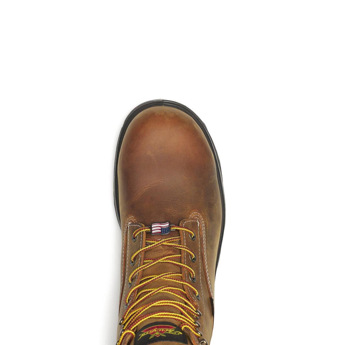Genesis Series 8 Nano Toe Insulated Waterproof Work Boots - Chestnut Brown for Men - Perfect for Construction, Hiking & Winter Outdoor Activities
