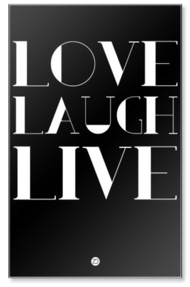 Love, Laugh, Live - Inspirational Black Fridge Magnet with Motivational Quotes | Perfect for Home, Office & Gifts