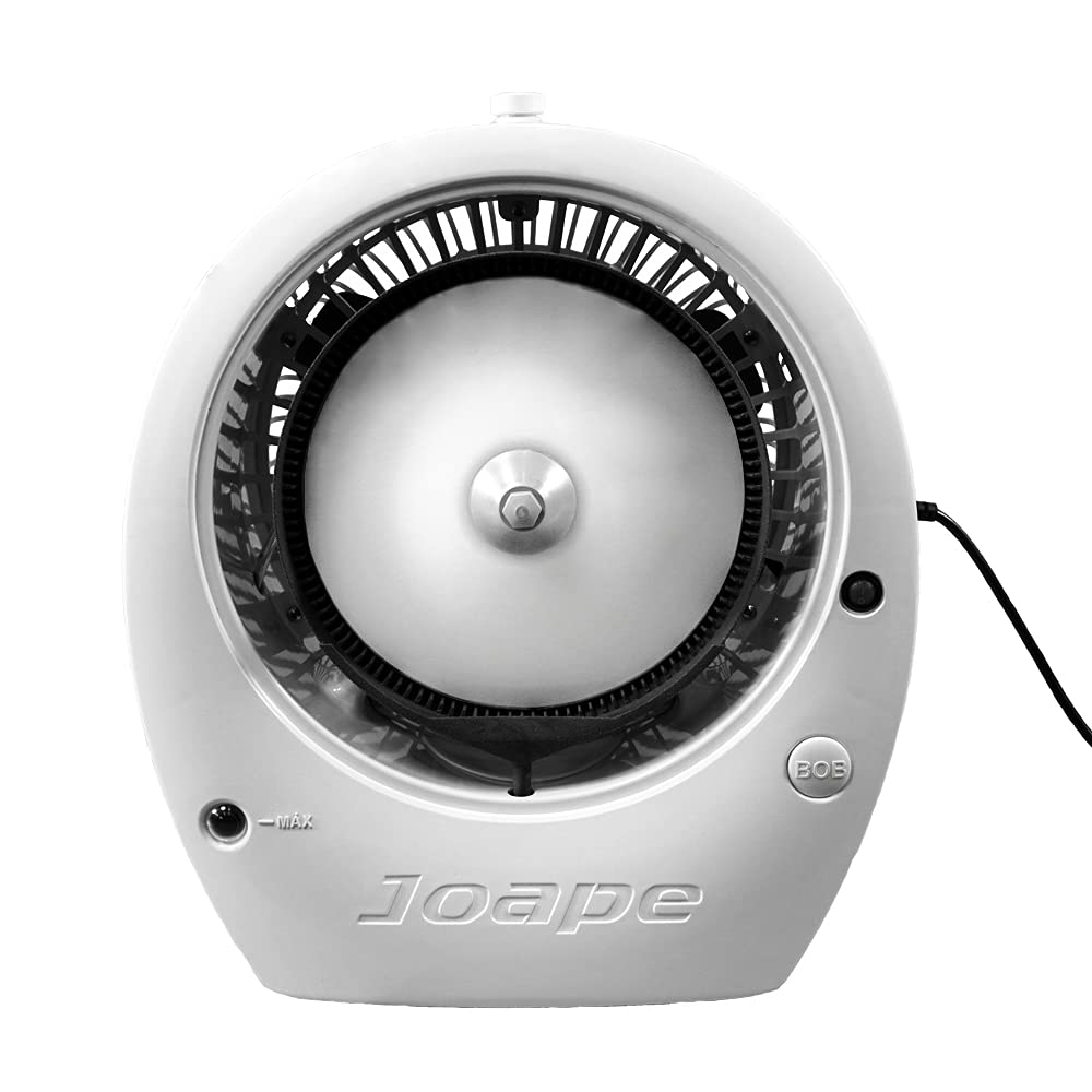 Joape EcoJet 11.5 Inch White Table Misting Fan - Portable Cooling Fan for Outdoor Patio, Poolside, Camping & Indoor Use