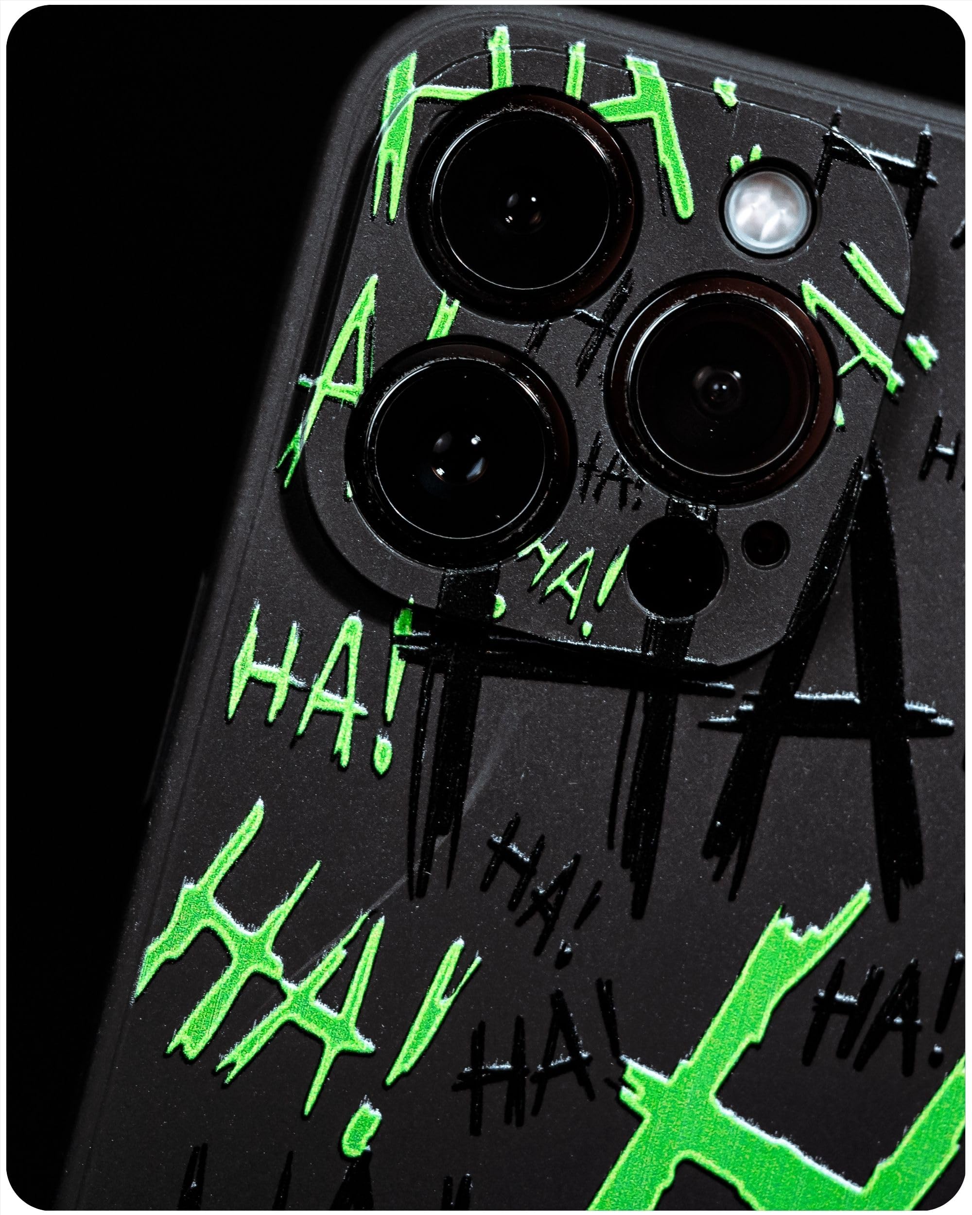 SIMPLYMDRN Ultra Slim iPhone 13 Pro Max Case with Joker Haha Design - Cool Superhero Villain Phone Cover for Men - Flexible Protective Case (Jok3ster Green) - Perfect for Daily Use, Work & Comic Conventions