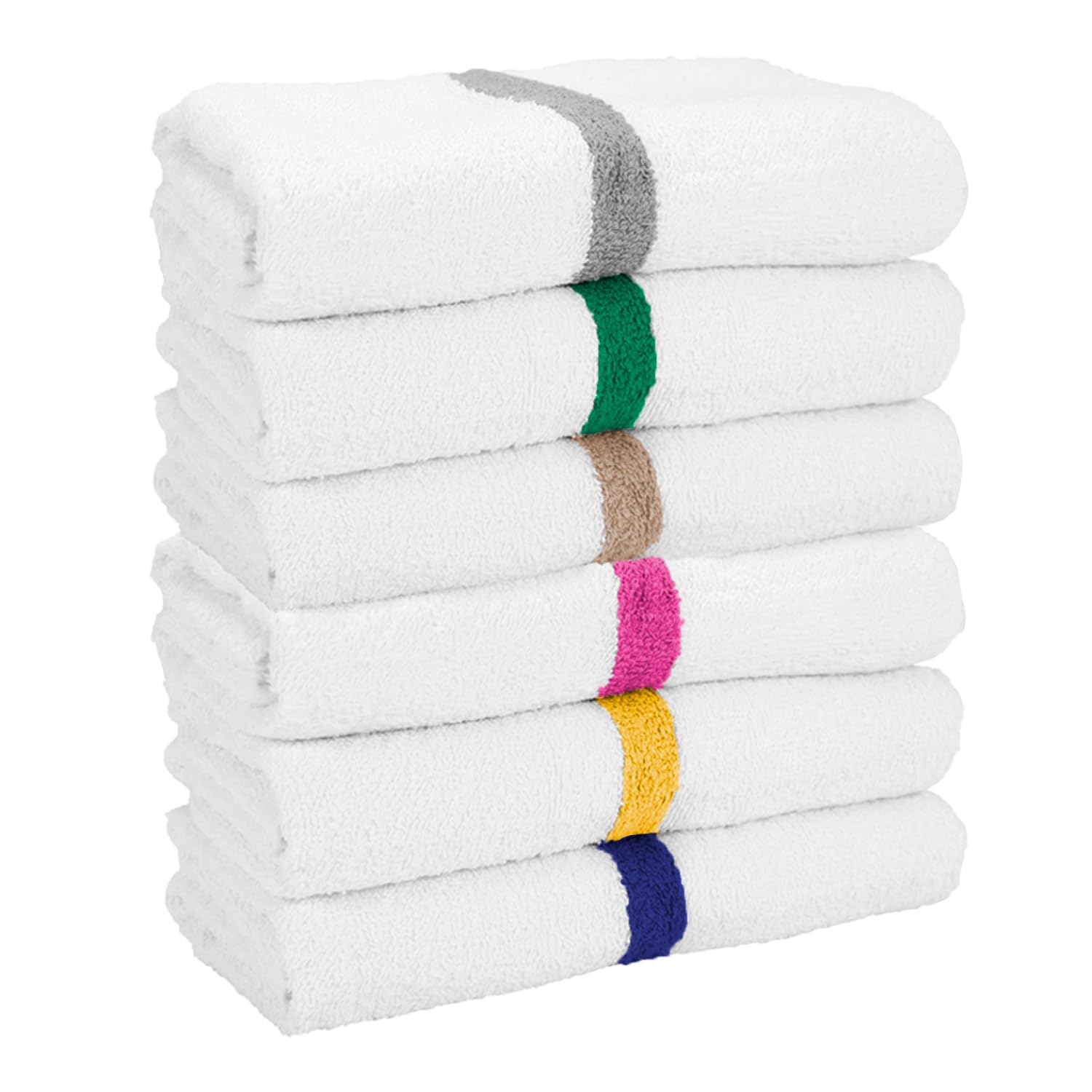 **Arkwright White Bath Gym Towel - 60 Pack Bulk 100% Cotton Soft Quick-Dry Absorbent Towels for Workout, Bathroom, Spa & Pool - 22 x 44 Inches, Blue - Perfect for Gyms, Hotels & Home Use**
