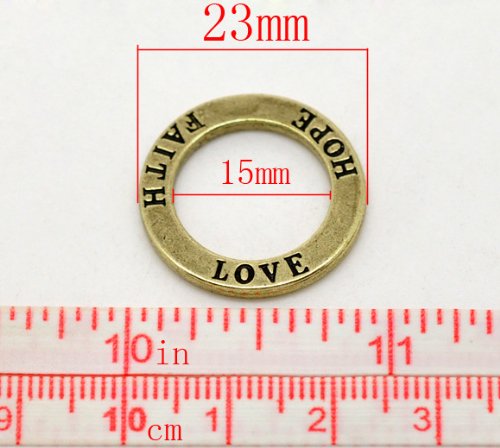 Sexy Sparkles Love Hope Faith Ring Charm Pendant for Necklace - Elegant Jewelry Gift for Women, Girlfriend, Wife | Perfect for Valentine's Day, Anniversary, Birthday & Special Occasions