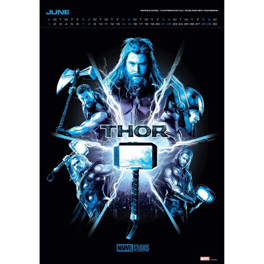 2025 Marvel Superheroes Official Deluxe A3 Wall Calendar - Monthly View - Perfect for Home, Office & Gifts for Marvel Fans