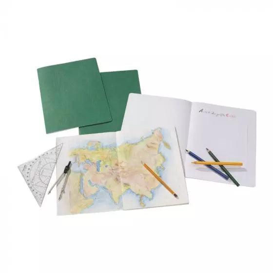 Geography Composition Notebook - 1 Page Lined & 1 Page Blank for School, College, Note Taking and Journaling