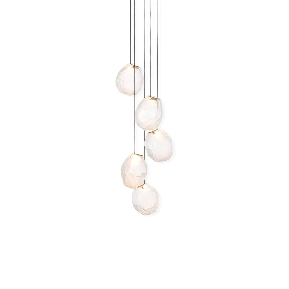 Stylish Blowing Liquid Glass Pendant Light - Modern Handcrafted Glass Chandelier for Dining Room, Kitchen Island & Bedroom Decor